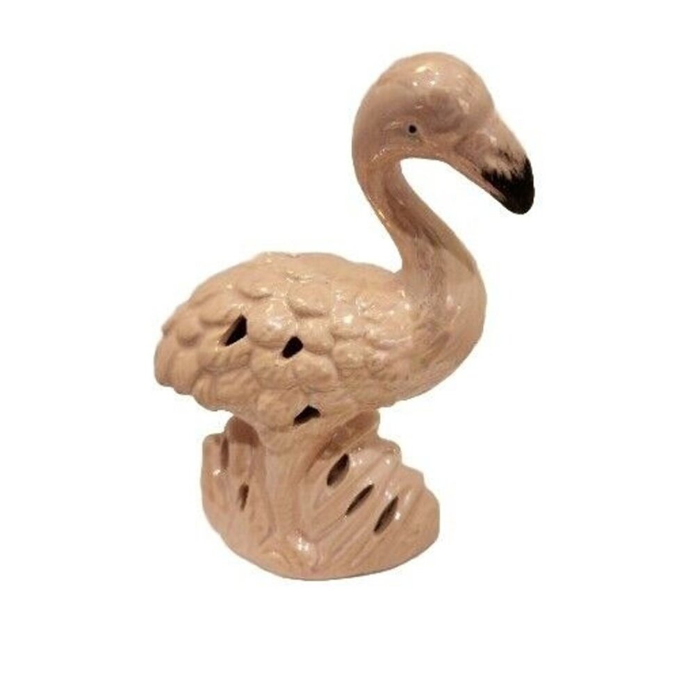 Flamingo  Sachet  Holder Ceramic porcelain Florida Coastal Pink